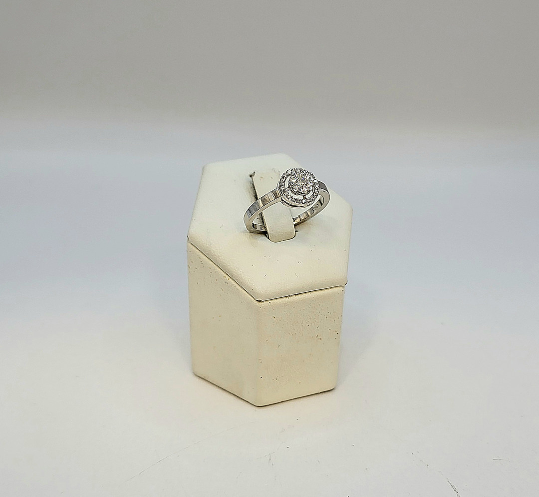 Anello oro diamantini