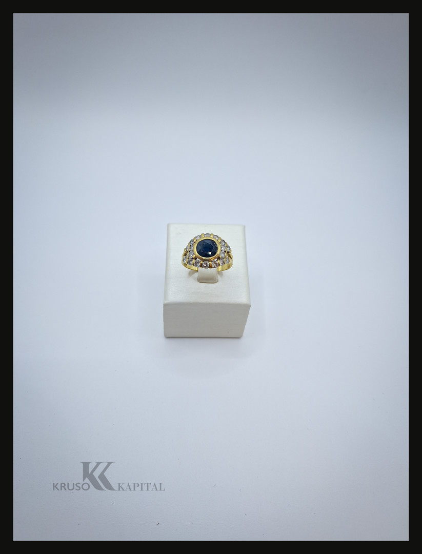 Anello oro diamanti pietra