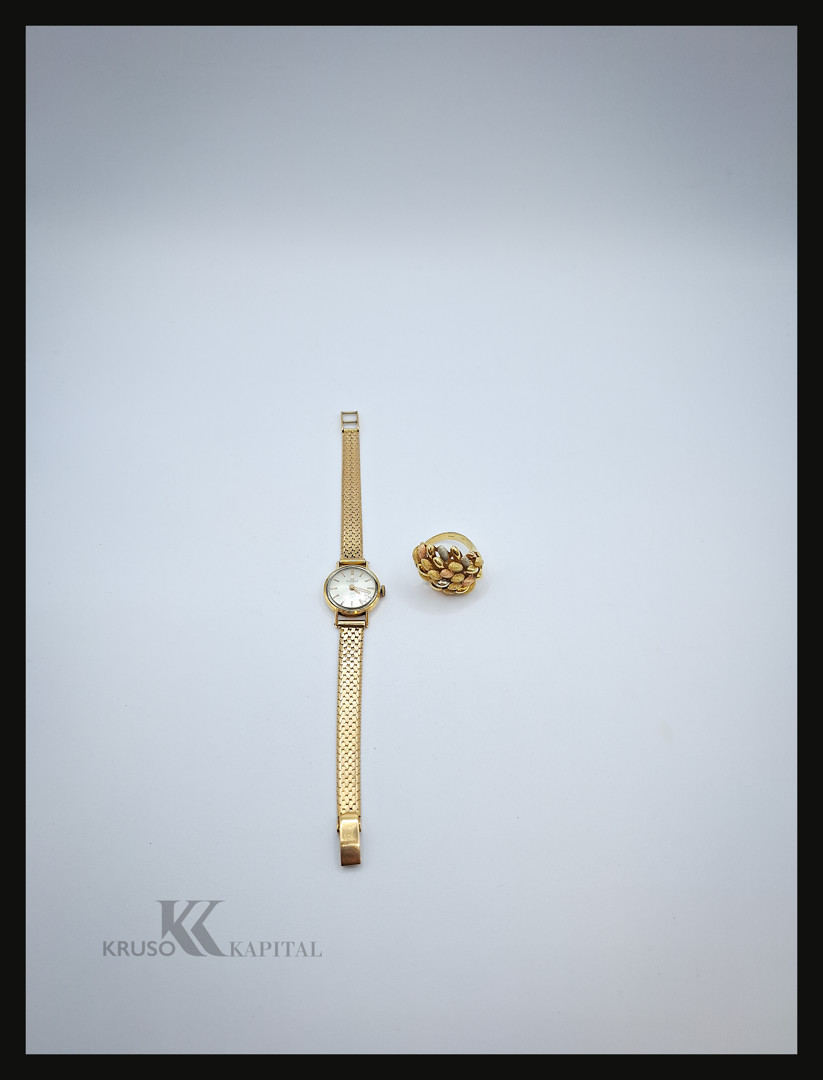 Orologio anello oro