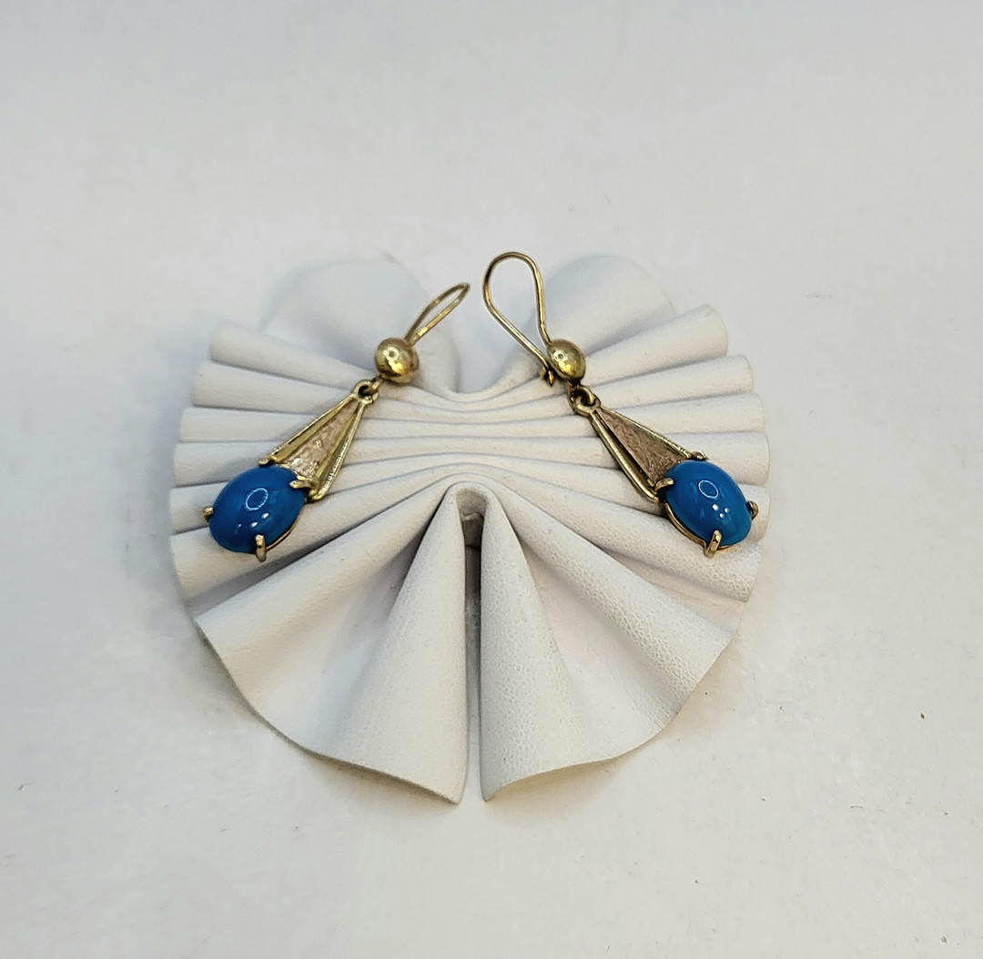 Paio orecchini oro pietre