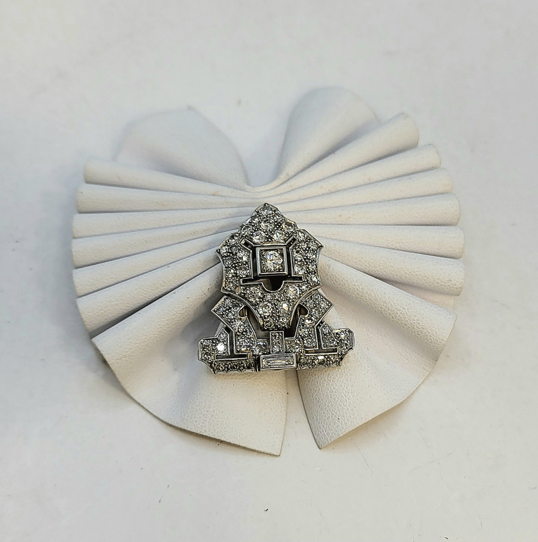 Spilla platino diamanti