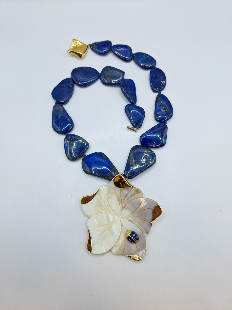 Collana pietre oro