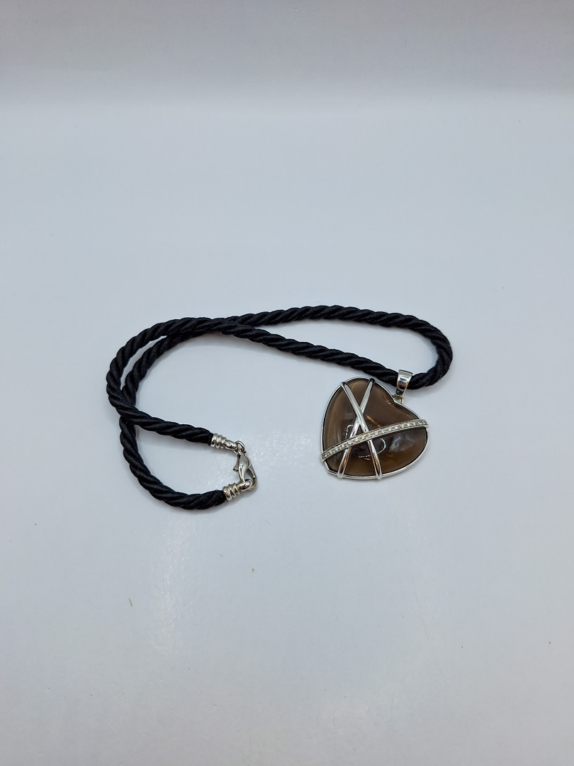 Collana tessuto oro diamanti pietre 