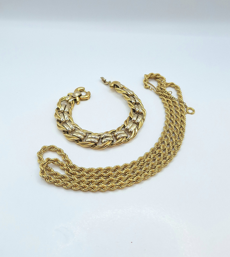 Collana e bracciale oro