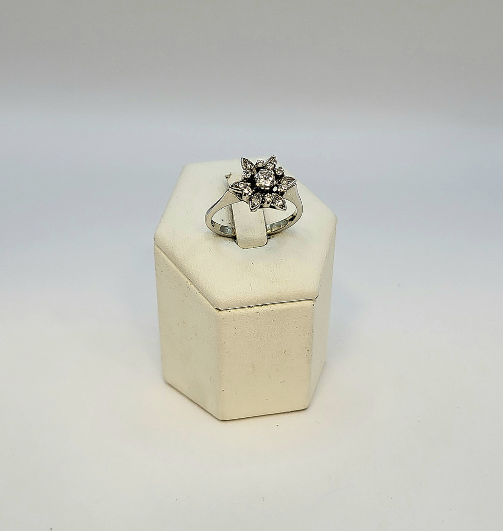 Anello oro diamantini