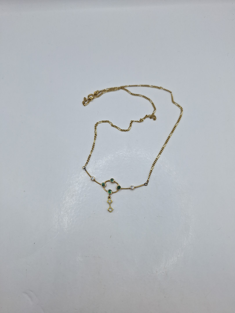 Collana oro diamantini pietre
