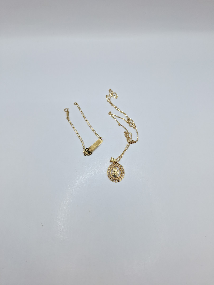 Collana ciondolo e bracciale oro 
