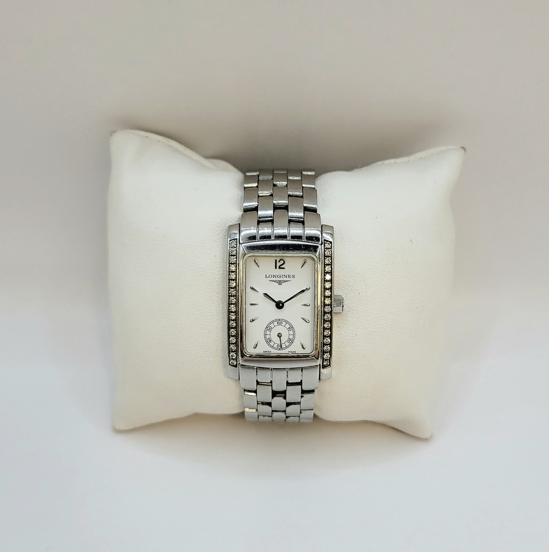 Orologio Longines acciaio diamanti