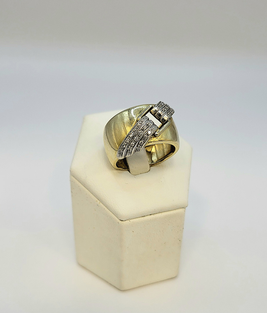 Anello oro brillantini