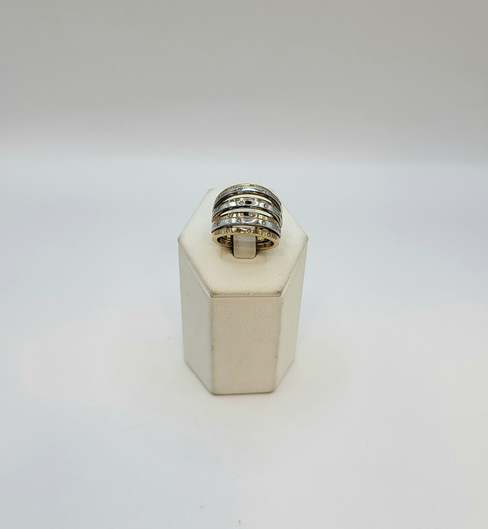 Anello oro diamantini