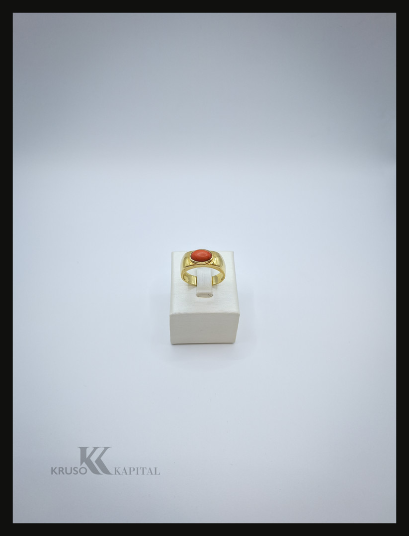 Anello oro corallo