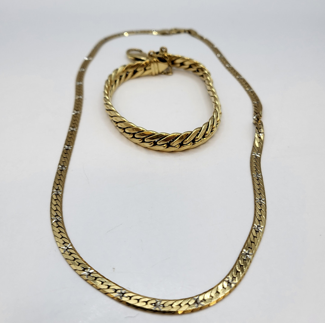 Collana e bracciale oro