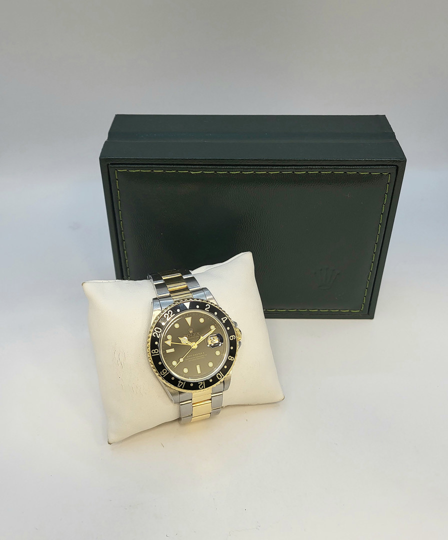 Bracciale con orologio acciaio e oro Rolex GMT-Master II con scatola a corredo