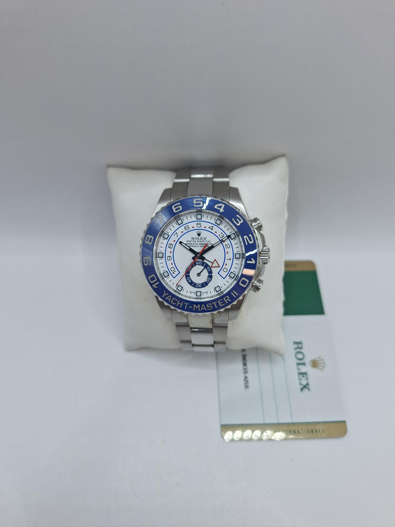 Cronografo acciaio ghiera ceramica Rolex Yacht-Master II garanzia a corredo