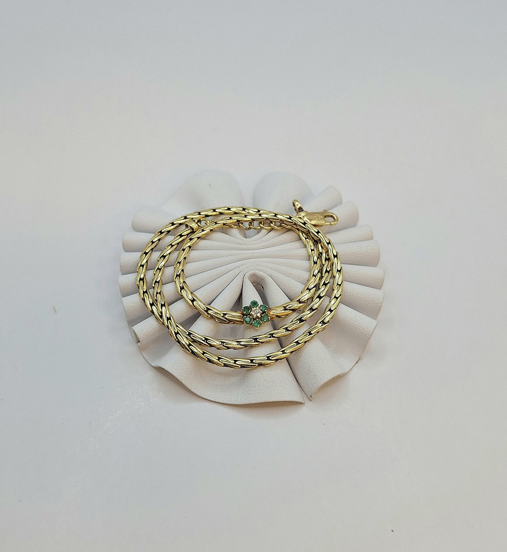 Collana oro pietre