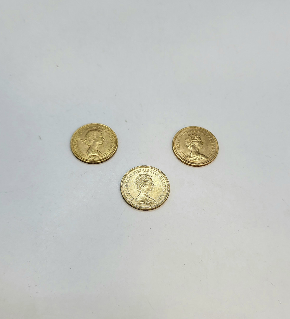 Tre pezzi oro monetato