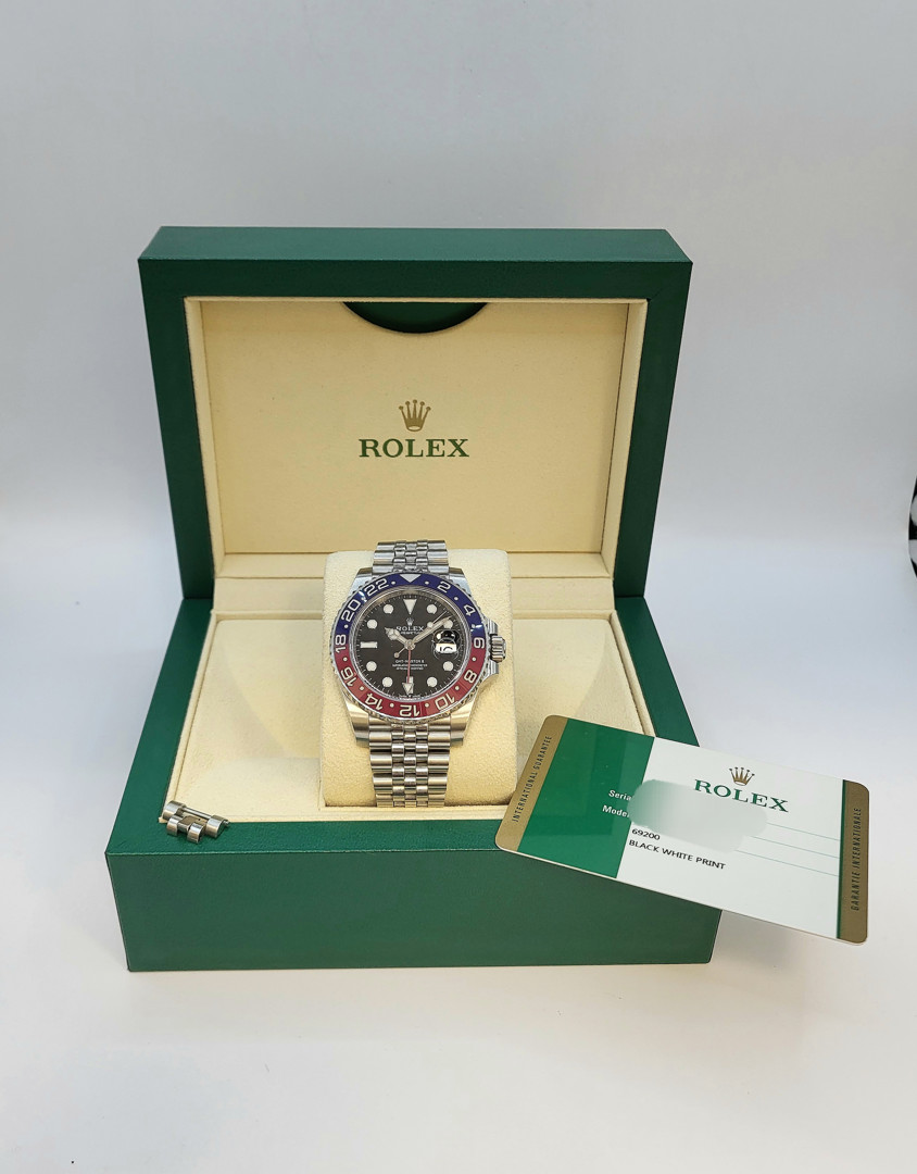 Orologio acciaio Rolex GMT-Master II automatico scatola garanzia