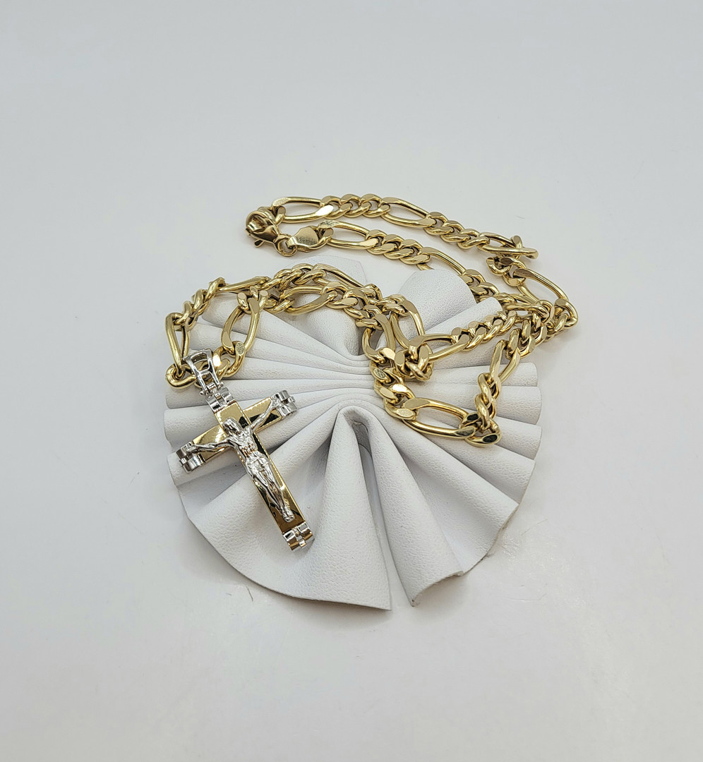 Collana e croce oro