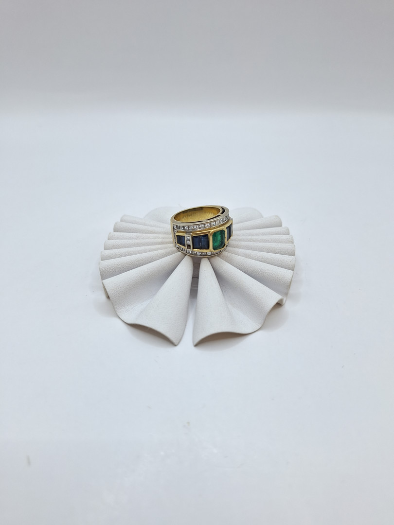 Anello oro pietre diamantini