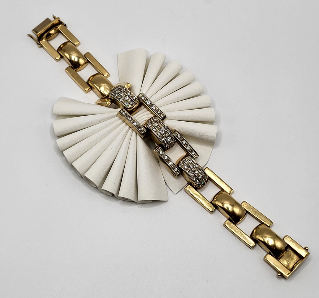 Bracciale oro diamantini