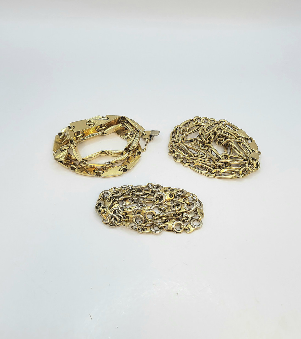 Tre collane in oro 