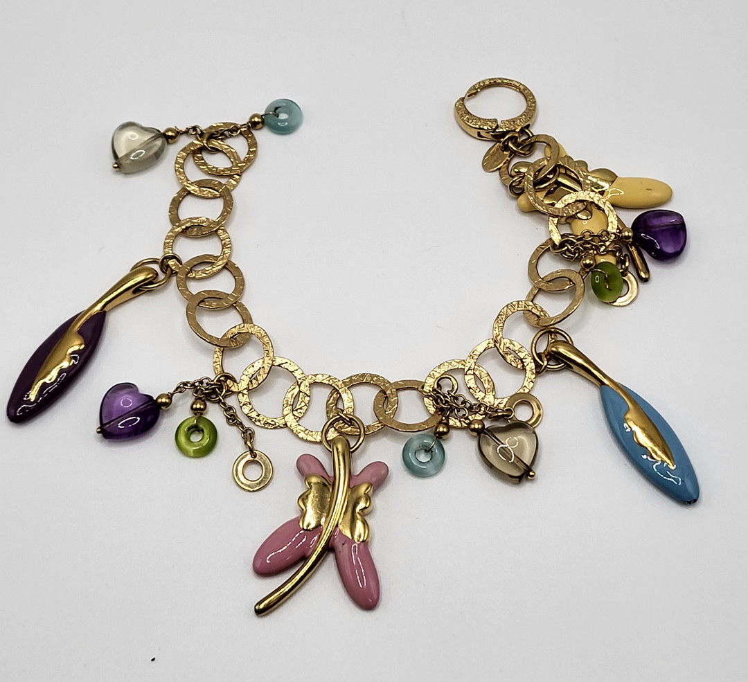 Bracciale oro pietre smalti