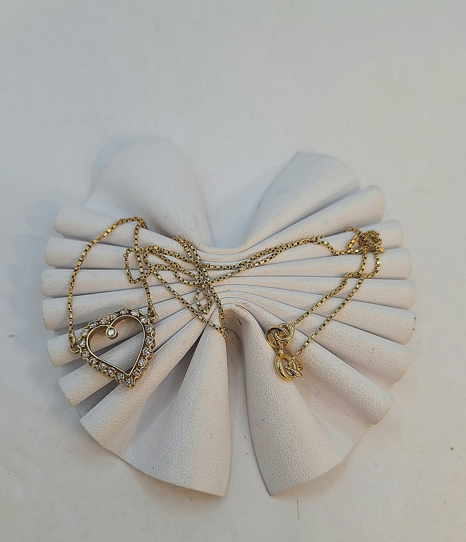 Collana oro diamantini
