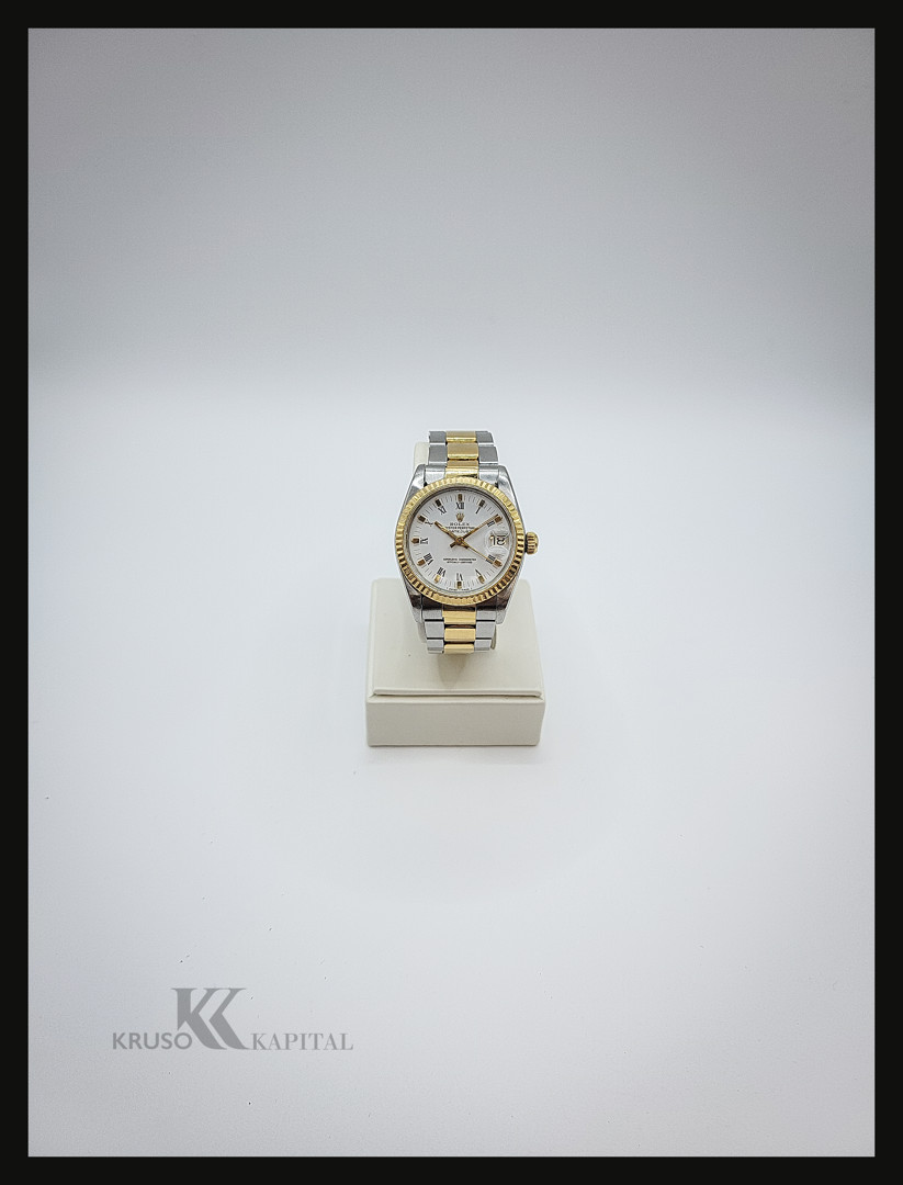 Bracciale con orologio acciaio e oro Rolex Datejust