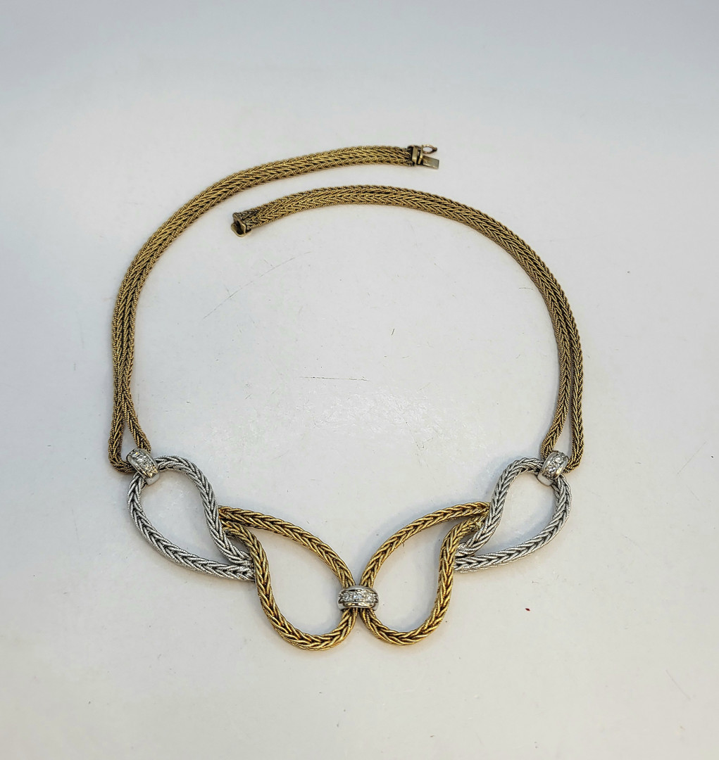 Girocollo oro diamantini