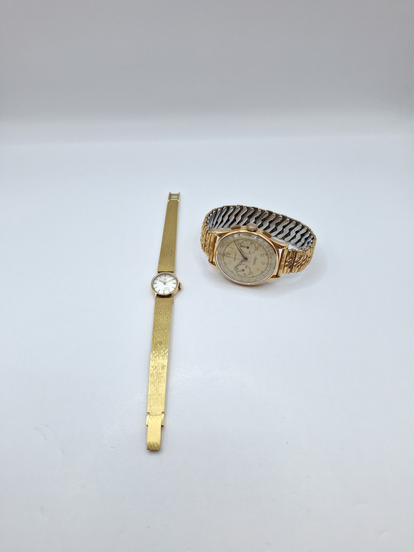 Orologio in oro e Cronografo in acciaio e parti oro