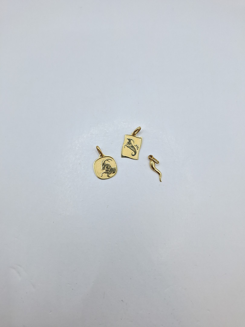 Tre ciondoli oro 