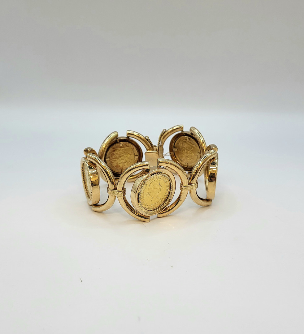 Bracciale con cinque sterline oro 