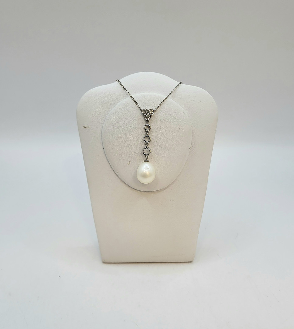 Catenina oro diamantini perla