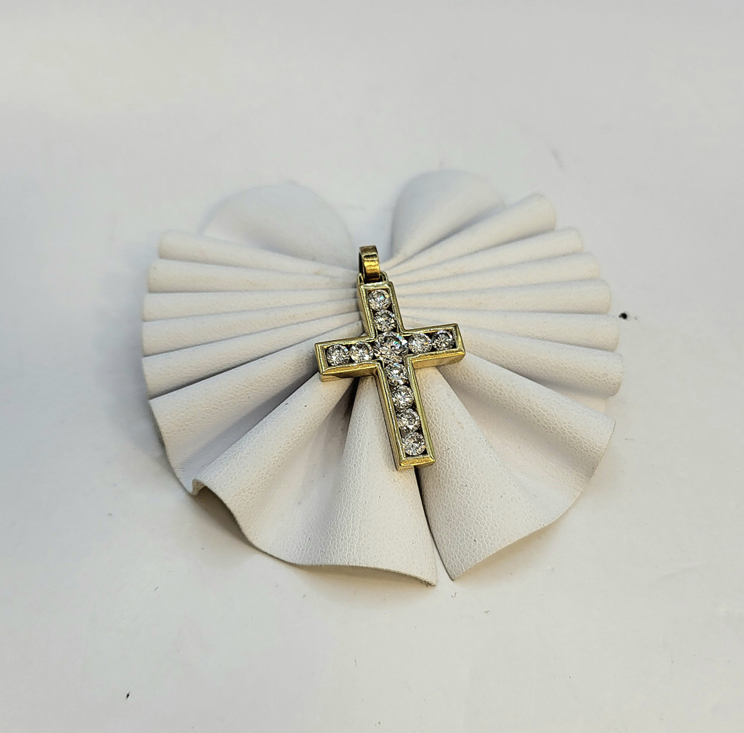 Croce oro diamanti