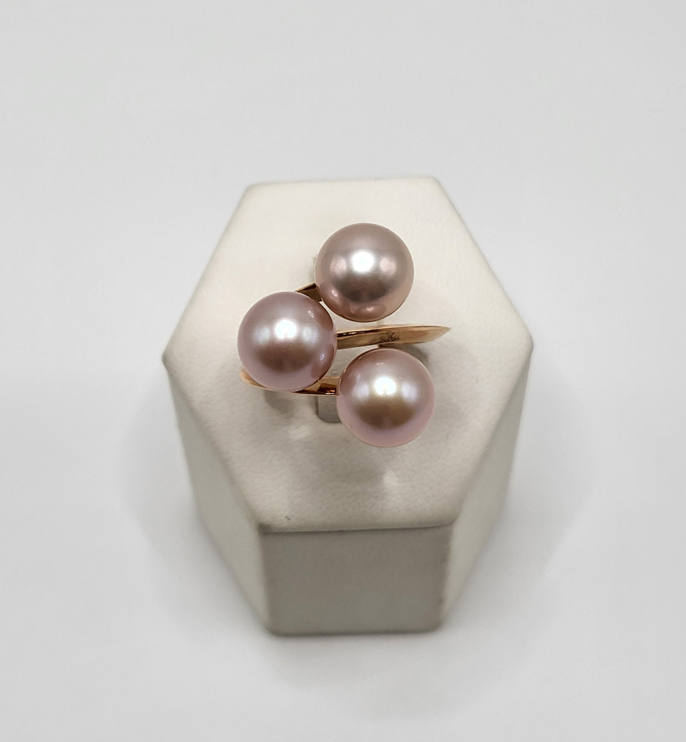 Anello oro con perle