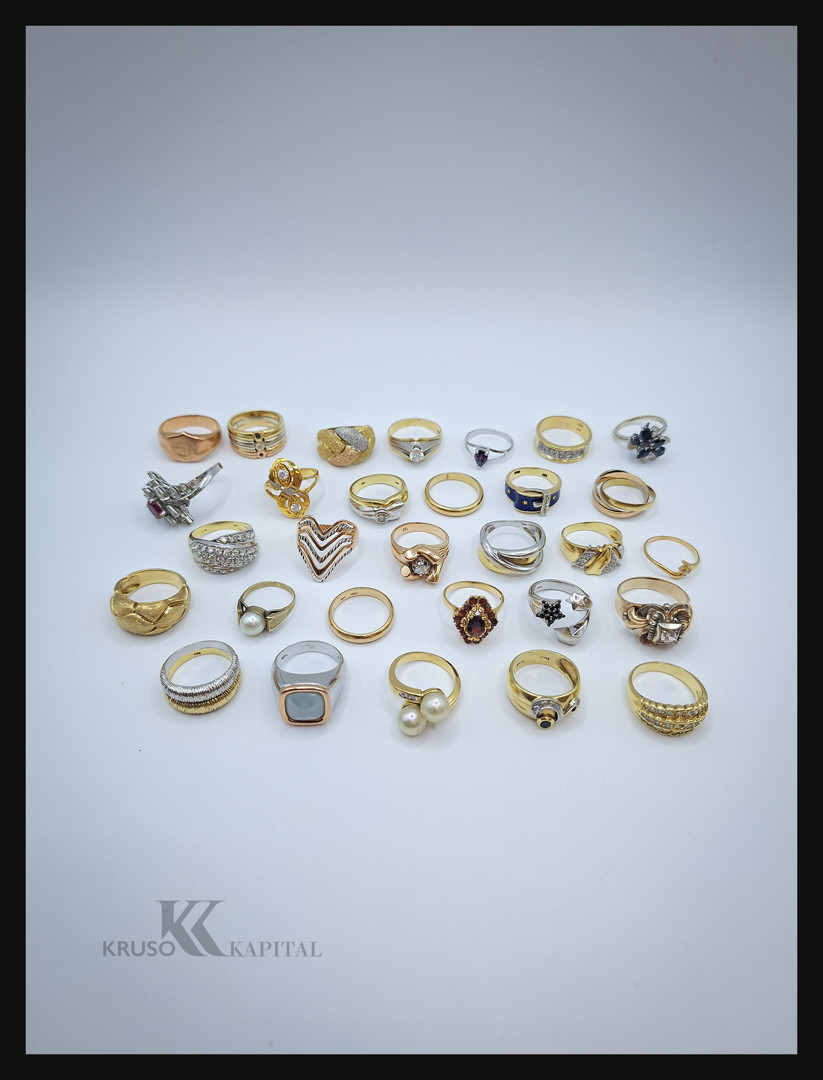 Anelli oro pietre perle smalti diamantini