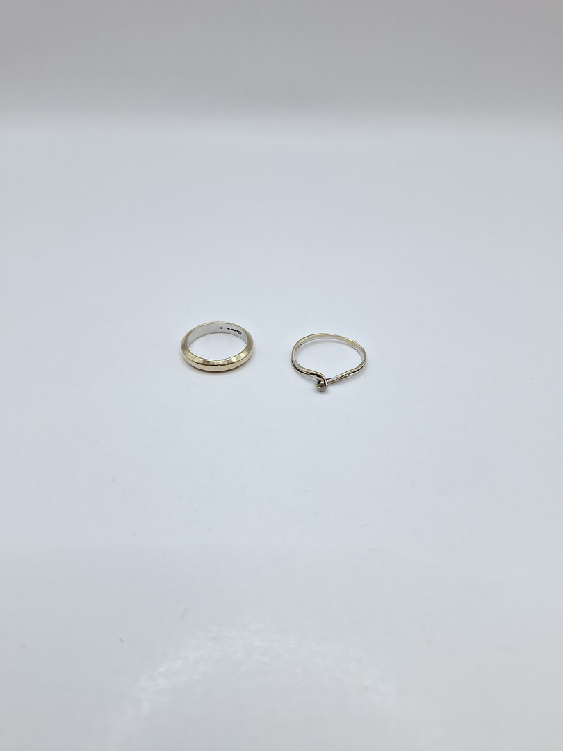 Due anelli oro diamantino