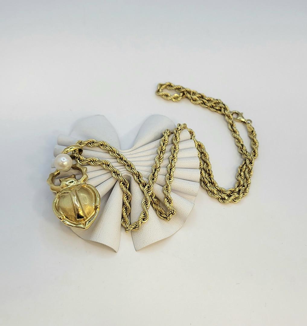 Collana e ciondolo oro perla 