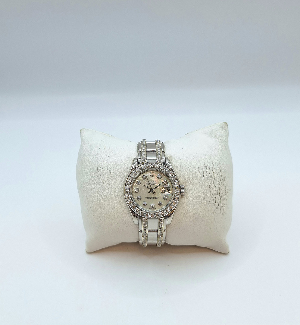 Orologio Rolex Datejust Pearlmaster oro diamanti