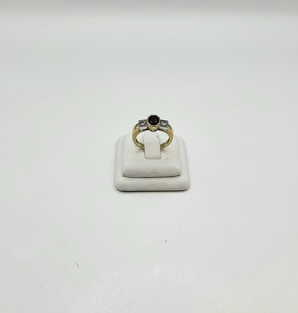 Anello oro diamanti pietra