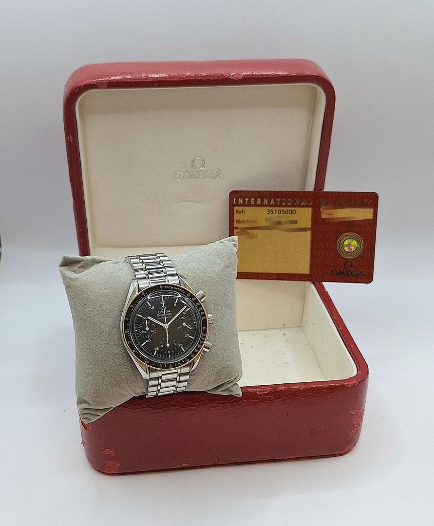 Cronografo acciaio Omega Speedmaster con scatola e garanzia a corredo