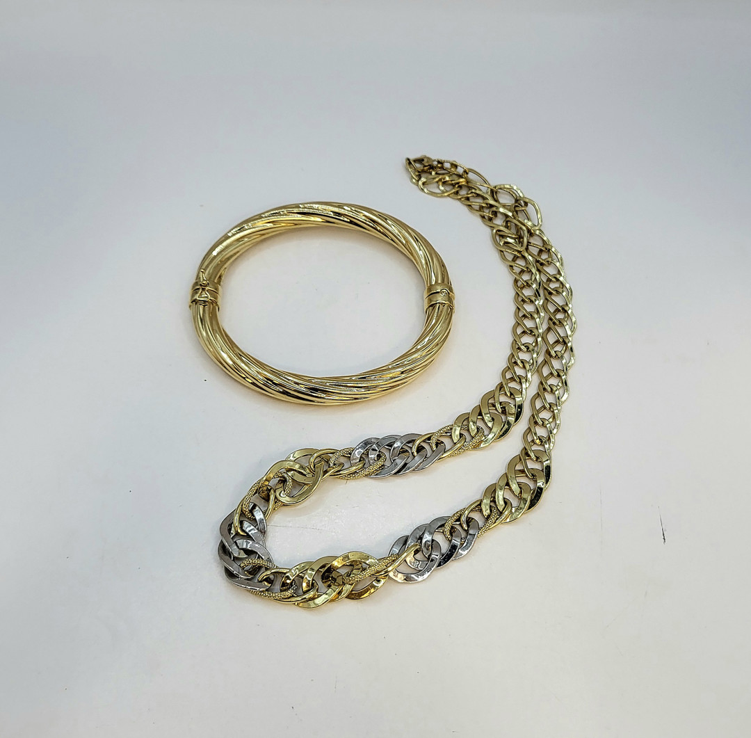 Bracciale e collana oro