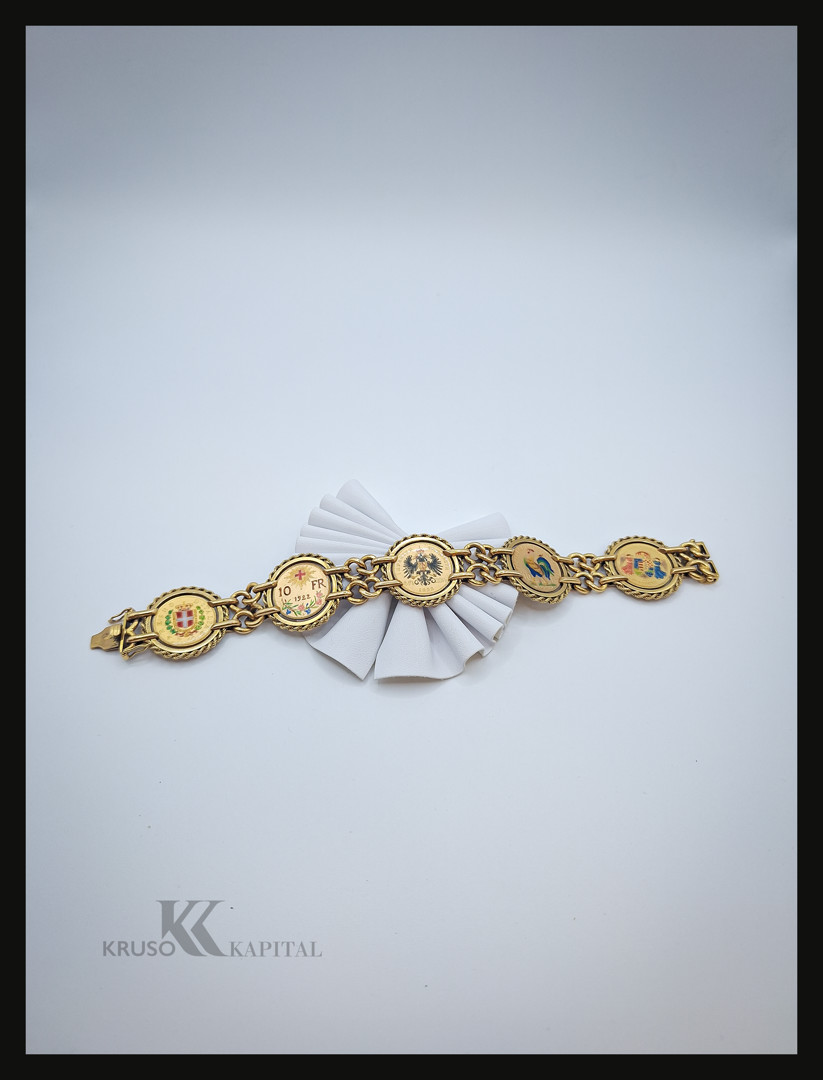 Bracciale oro con monete oro