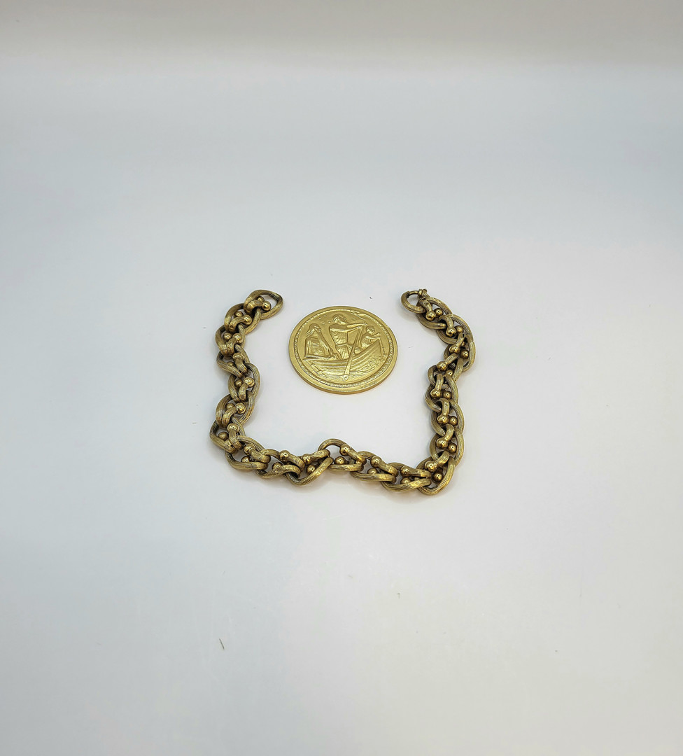 Bracciale medaglia oro 