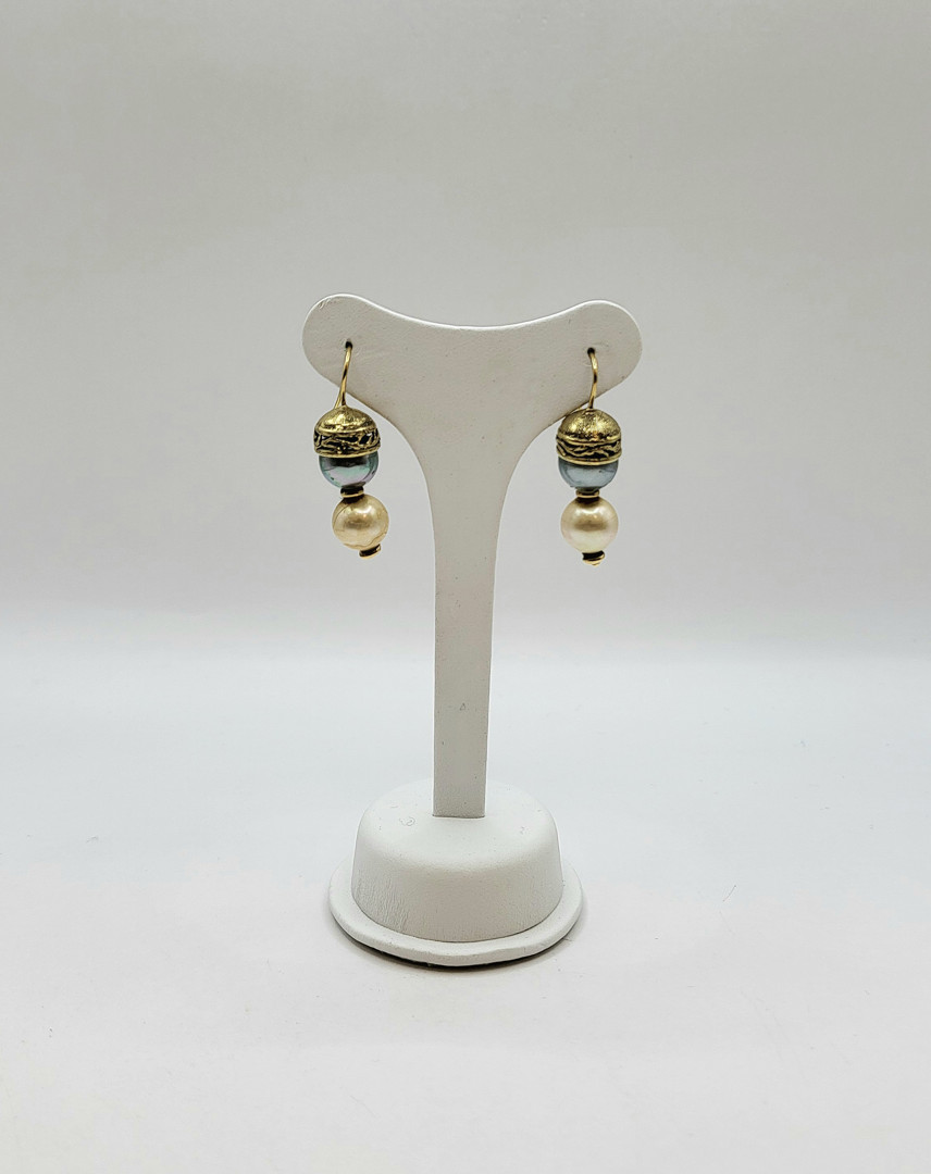 Paio orecchini oro pietre