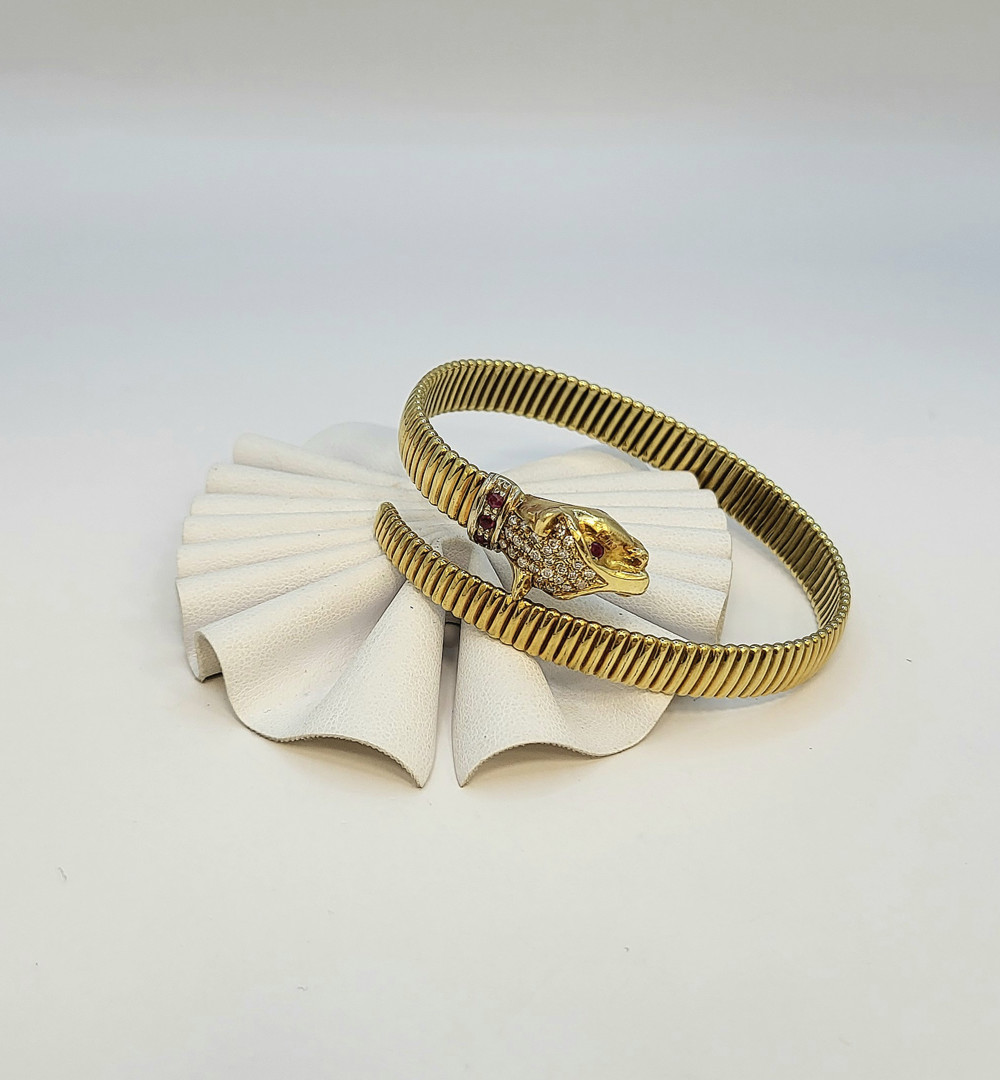 Bracciale oro diamantini pietre