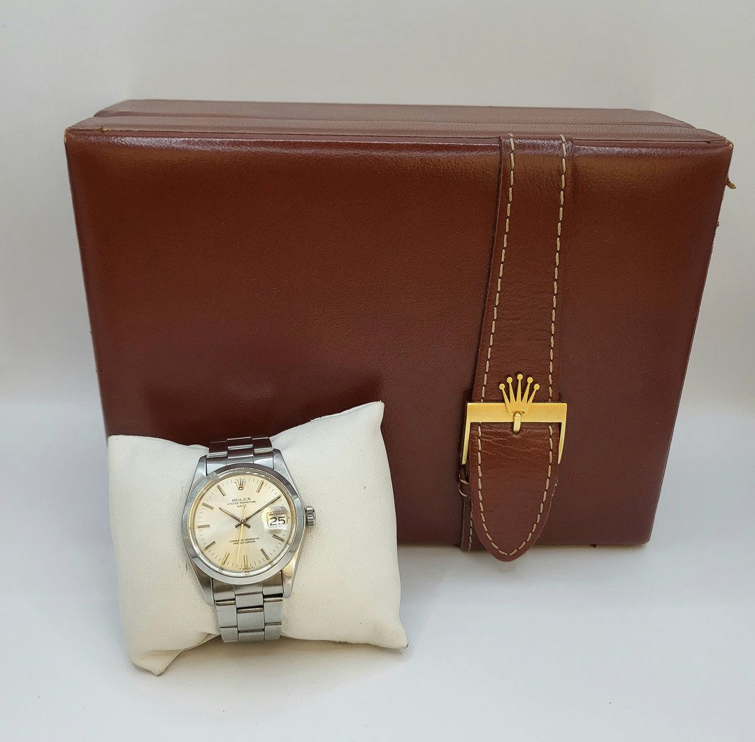 Orologio acciaio Rolex Date con scatola a corredo