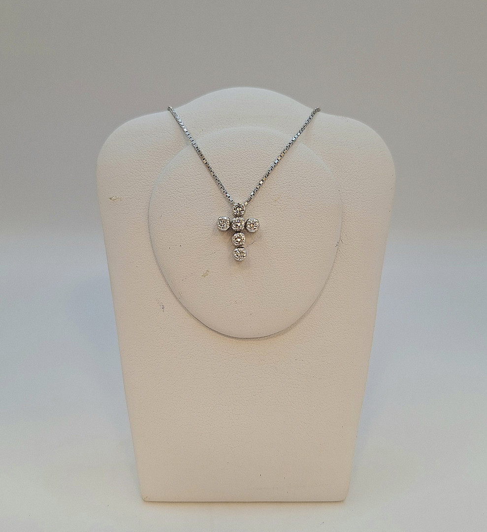 Catenina con croce oro diamantini