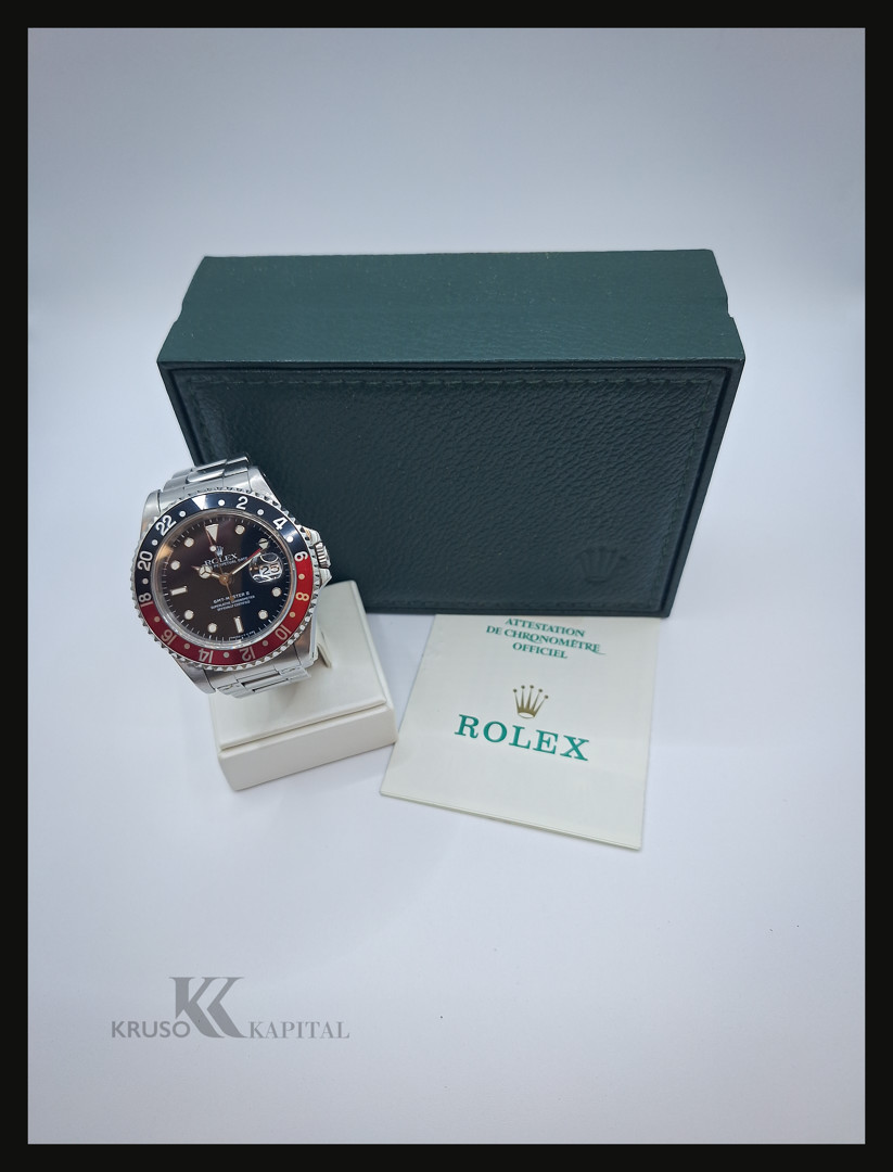 Bracciale con orologio acciaio Rolex GMT-Master II scatola e garanzia a corredo