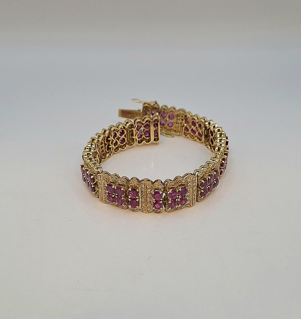 Bracciale oro pietre diamantini